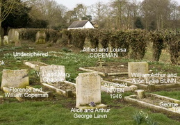 1. The North Eastern Corner of Forncett St Mary churchyard